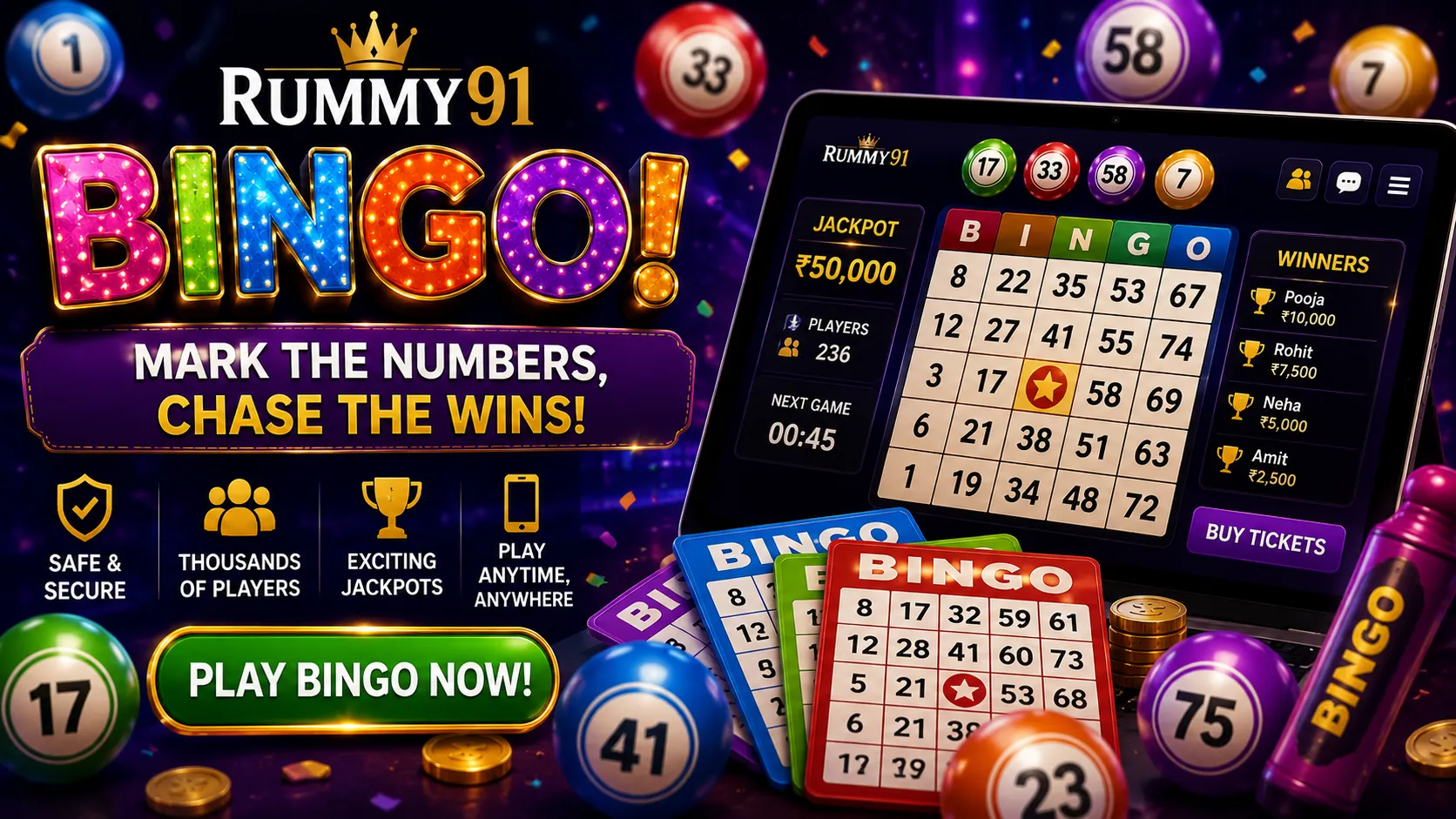 Bingo Online on Rummy91