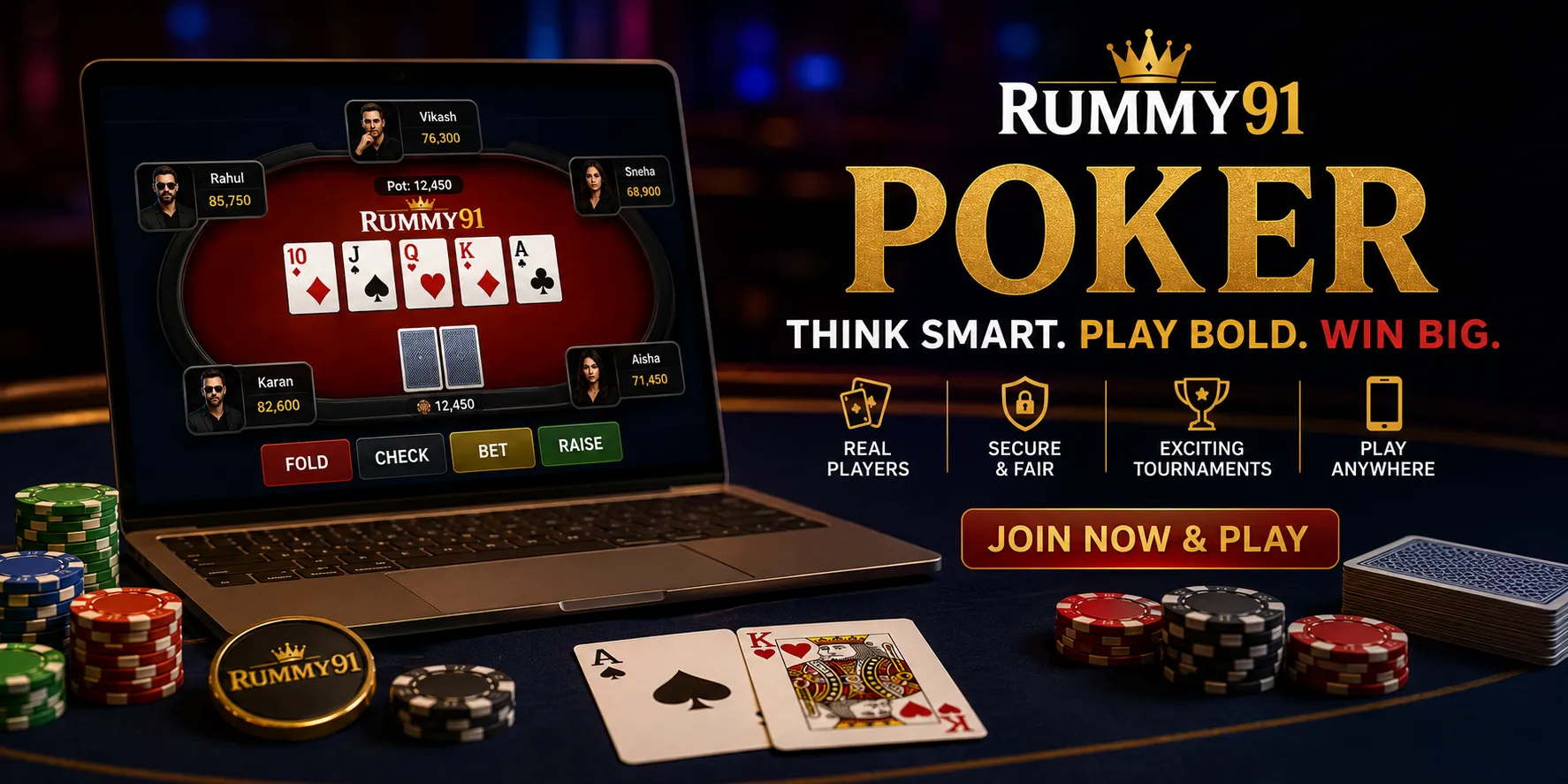 Poker Online on Rummy 91
